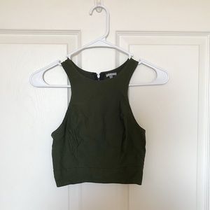 Charlotte Russe | Army Green Crop Top